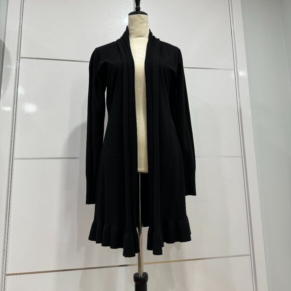 Milano Women's Black Open Front Cardigan, Size L - Picture 1 of 12